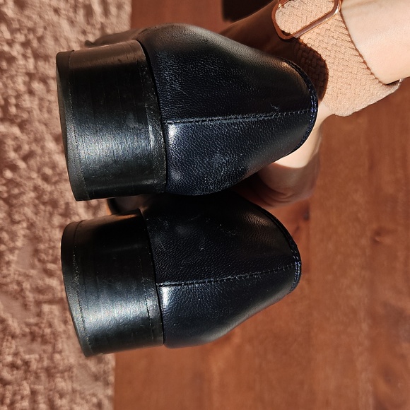 Salvatore Ferragamo Gancini Navy Leather Loafers - Picture 10 of 14